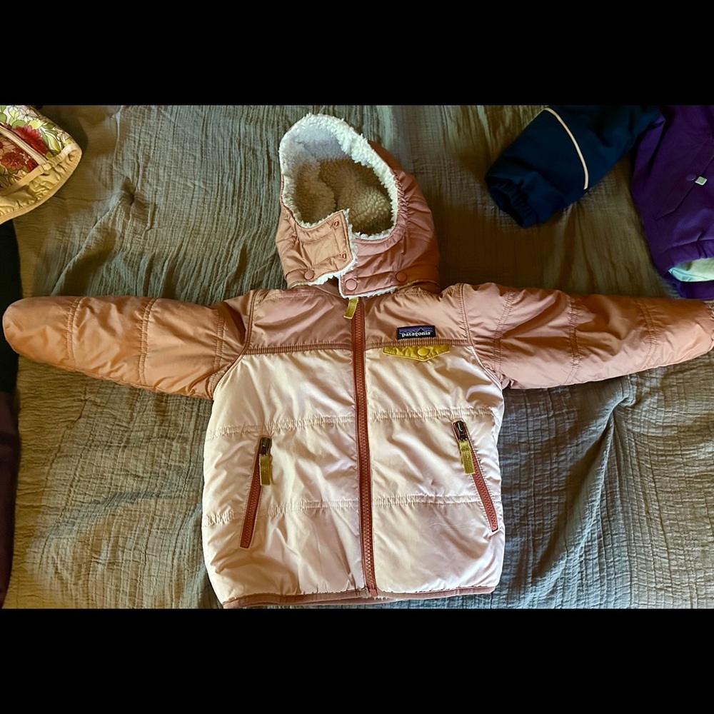 Patagonia 3T fleece-lined, insulated jacket.